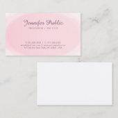 Moderne Elegant Rosa Weiß Chic Beruflich Visitenkarte (Vorne/Hinten)