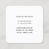 Moderne Elegant Rot Blauer Haar Stylist Quadratische Visitenkarte (Rückseite)