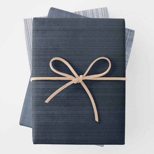 Moderne Elegant rustikal Abstrakt gestreift Geschenkpapier Set (Beispiel)