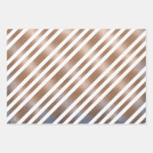 Moderne Elegant rustikal Abstrakt gestreift Geschenkpapier Set (Vorderseite 3)