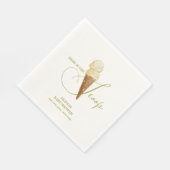 Moderne Elegant Scoop Ice Cream Baby Dusche Serviette (Ecke)