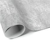Moderne Elegant Shiny Metallic Silver Gray Texture Geschenkpapier (Rolleneckpunkt)