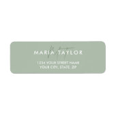 Moderne Elegant Simple Monogram Stylish Sage (Vorne)