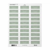 Moderne Elegant Simple Monogram Stylish Sage (Vorne)
