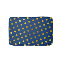 Moderne Elegant Simple Navy Blue & Gold Polka Dots