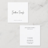 Moderne Elegant Simple Template Typografie Quadratische Visitenkarte (Vorne/Hinten)