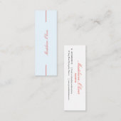 Moderne Elegant Solicitor Beruflich Blue Mini Visitenkarte (Vorne/Hinten)