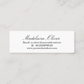 Moderne Elegant Solicitor Beruflich Gelb Mini Visitenkarte (Rückseite)