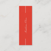 Moderne Elegant Solicitor Beruflich Red Mini Visitenkarte (Vorderseite)