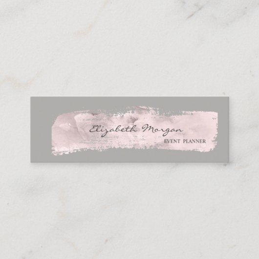 Moderne Elegant stilvoll einfach, Paint Stroke Mini Visitenkarte (Vorderseite)