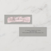 Moderne Elegant stilvoll einfach, Paint Stroke Mini Visitenkarte (Vorne/Hinten)