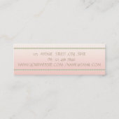 Moderne Elegant Stilvoll Einfach,Perlen Mini Visitenkarte (Rückseite)