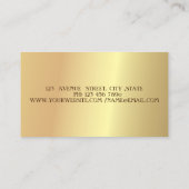Moderne Elegant Stilvoll gestreift,Gold Visitenkarte (Rückseite)
