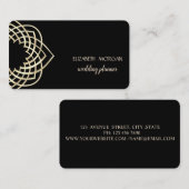 Moderne Elegant Stilvoll, Gold, schwarz Visitenkarte (Vorne/Hinten)