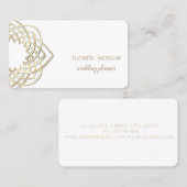 Moderne Elegant stilvoll, Gold, weiß Visitenkarte (Vorne/Hinten)