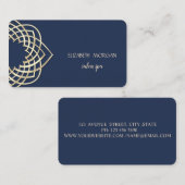 Moderne Elegant stilvoll, Gold, weiß Visitenkarte (Vorne/Hinten)