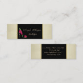 Moderne Elegant Stilvolle Blume - High Heel Mini Visitenkarte (Vorne/Hinten)