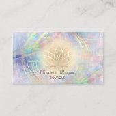 Moderne Elegant Stilvolle Gold Circles Lotus Opal Visitenkarte (Vorderseite)