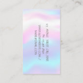 Moderne Elegant Stilvolle Holographie ,Scheren Visitenkarte (Rückseite)
