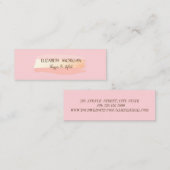 Moderne Elegant Stilvolle Pinselstriche Stroke Mini Visitenkarte (Vorne/Hinten)