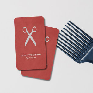 Moderne Elegant Stilvolle Texturierte Rote Haare S Visitenkarte