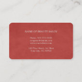 Moderne Elegant Stilvolle Texturierte Rote Haare S Visitenkarte (Rückseite)