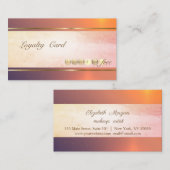 Moderne Elegant, Streifen, gepunktete Treuekarte (Vorne/Hinten)