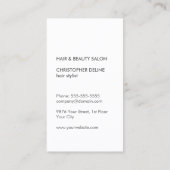 Moderne Elegant Texture Gray Schere Haar Stylist Visitenkarte (Rückseite)