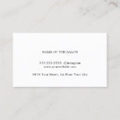 Moderne Elegant Texture Light Gray Hair Stylist Visitenkarte (Rückseite)