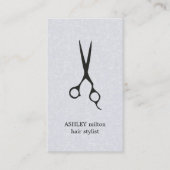 Moderne Elegant Texture Light Gray Hair Stylist Visitenkarte (Vorderseite)