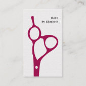 Moderne Elegant Texture White Hair Stylist Visitenkarte (Vorderseite)