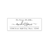 Moderne Elegant The Future Mr. und Mrs. Wedding Permastempel (Design)