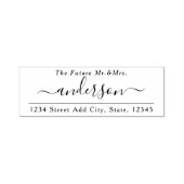 Moderne Elegant The Future Mr. und Mrs. Wedding Permastempel (Design)