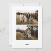 Moderne Elegant Typ Drei Foto Frohe Weihnachten (Rückseite)