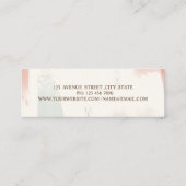 Moderne Elegant, Wasserspass Schlaganfall, Lashes Mini Visitenkarte (Rückseite)