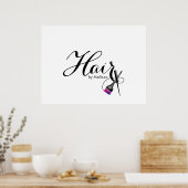 Moderne Elegant White Hair Stylist Poster (Küche)