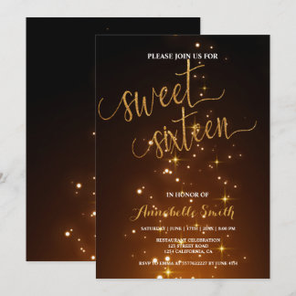 Moderne, elegante 16 Einladung