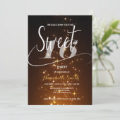 Moderne, elegante 16 Einladung (Stehend Vorderseite)