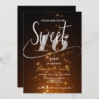 Moderne, elegante 16 Einladung