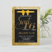 Moderne, elegante 16 Einladung (Stehend Vorderseite)