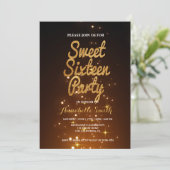 Moderne, elegante 16 Einladung (Stehend Vorderseite)