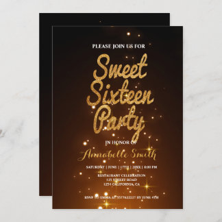 Moderne, elegante 16 Einladung
