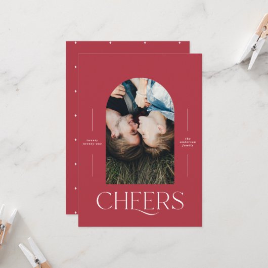 Moderne, elegante 1-Foto-Typografie (Vorderseite/Rückseite Beispiel)