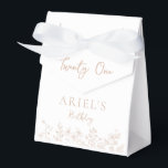 Moderne elegante 21. Geburtstagsflora Geschenkschachtel<br><div class="desc">Moderne elegante 21. Geburtstag Blumenkästen.</div>