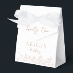 Moderne elegante 21. Geburtstagsflora Geschenkschachtel<br><div class="desc">Moderne elegante 21. Geburtstag Blumenkästen.</div>