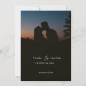 Moderne Elegante 2 Foto Verlobung Save the Date (Rückseite)