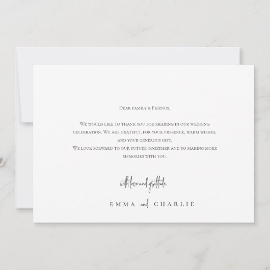 Moderne Elegante 3 Fotos Typografie-Nachricht Hoch Dankeskarte (Rückseite)