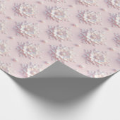 Moderne elegante "3D"-Optik Hochzeits-Blumen-Gesch Geschenkpapier (Ecke)