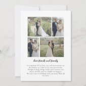 Moderne elegante 4-Foto-Ankündigungskarte Ankündigung (Rückseite)