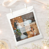 Moderne Elegante 4 Foto Collage Wedding Geschenktütchen (Ausgeschnitten)